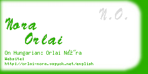 nora orlai business card